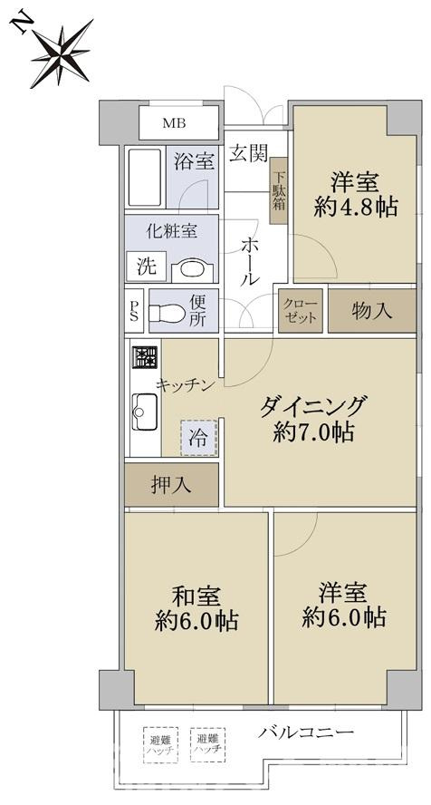 ハマハイツ藤沢の間取り
