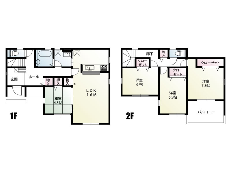 3号棟　建物面積：105.98㎡
　　　  土地面積：201.70㎡