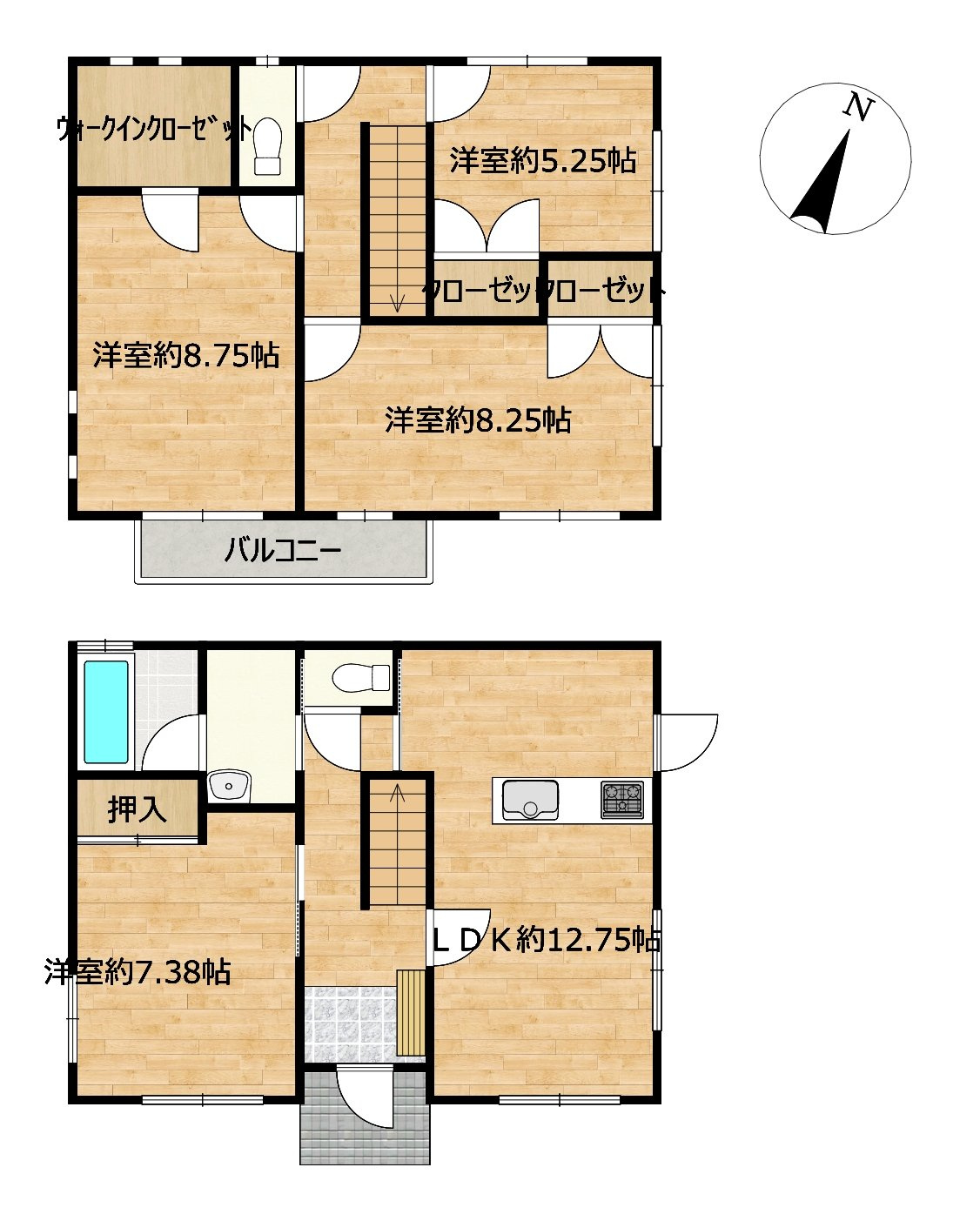 藤岡市中島　中古住宅の間取り|■建坪31.31坪　敷地51.05坪■