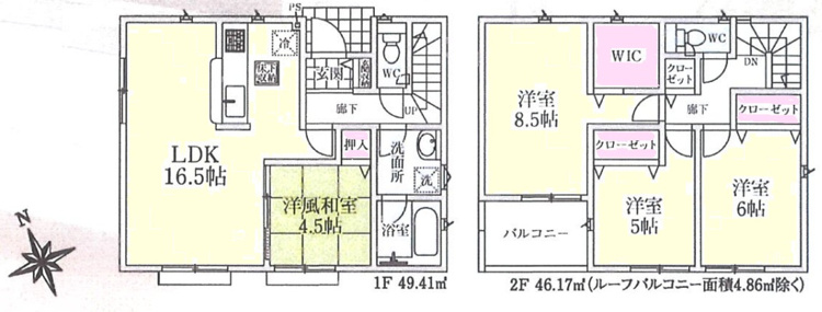 【1号棟　間取図】