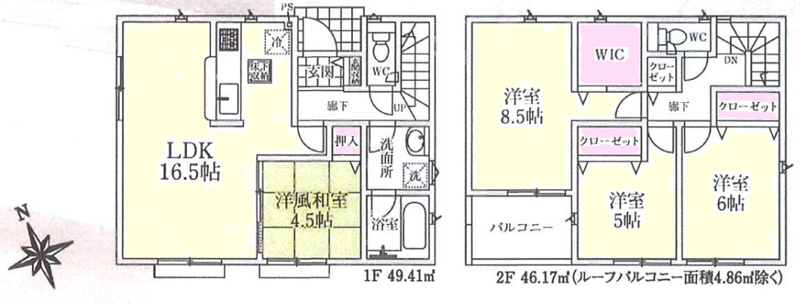 【1号棟　間取図】