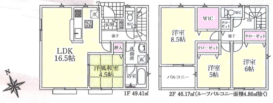 【1号棟　間取図】