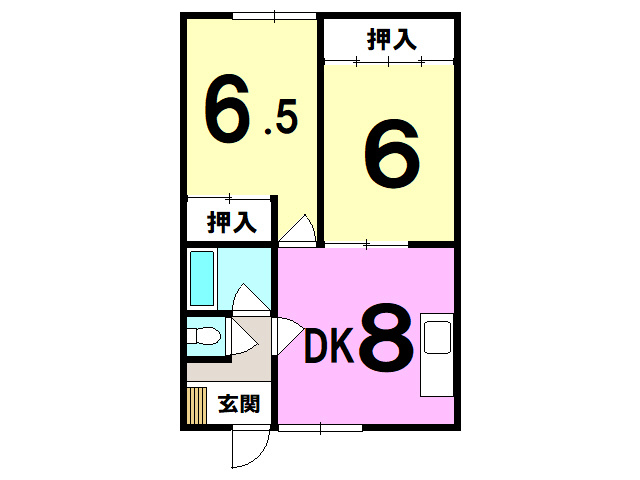 室蘭市増市町1丁目9-21　コーポエスポアールの間取り