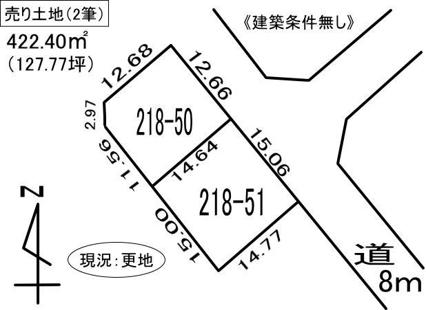 登別市中登別町218-50,51　土地の外観