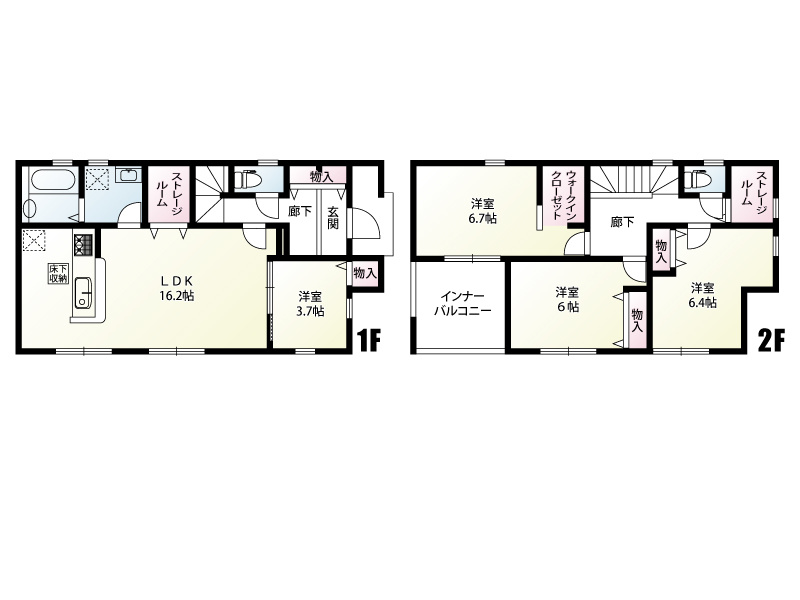 久喜市葛梅1丁目（全3棟）3号棟　間取図