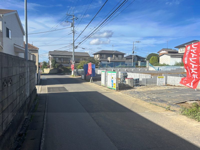つくば市谷田部（全3区画）　前面道路含む現地写真