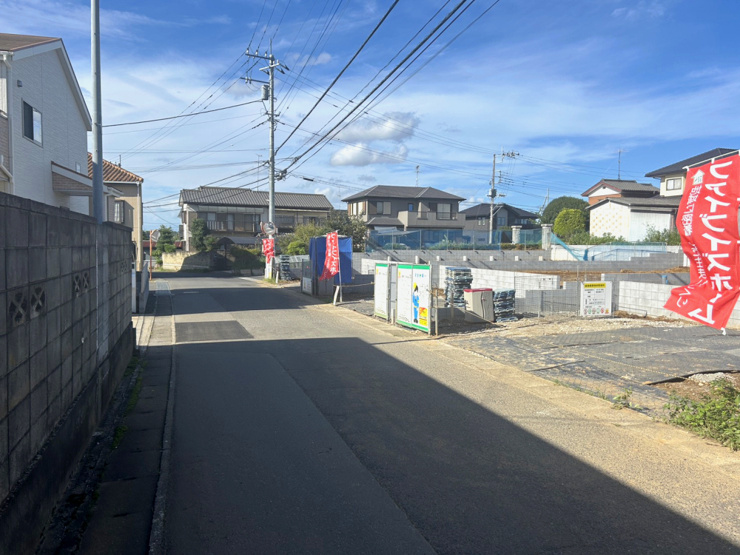 つくば市谷田部（全3区画）　前面道路含む現地写真