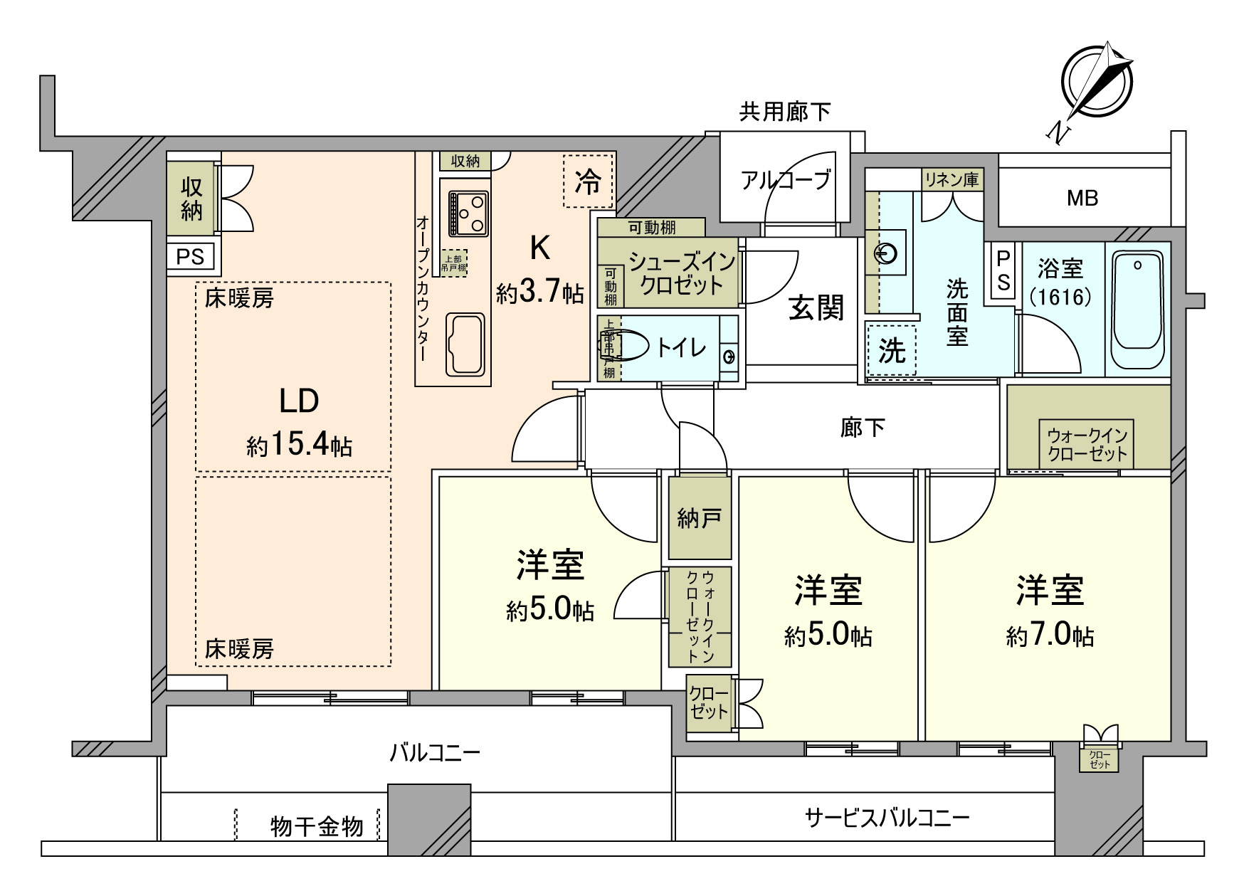 シエリアタワー中之島の間取り
