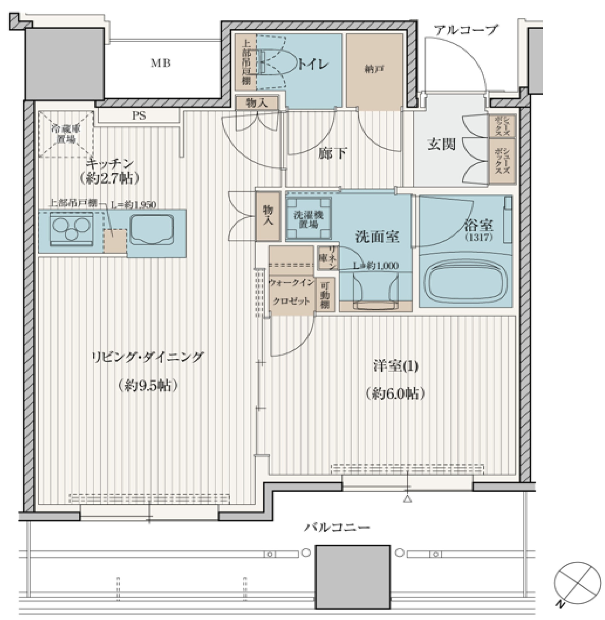 シエリアタワー中之島の間取り