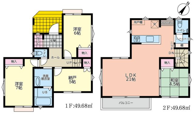横浜市戸塚区平戸1丁目 新築戸建て【仲介手数料無料】の間取り