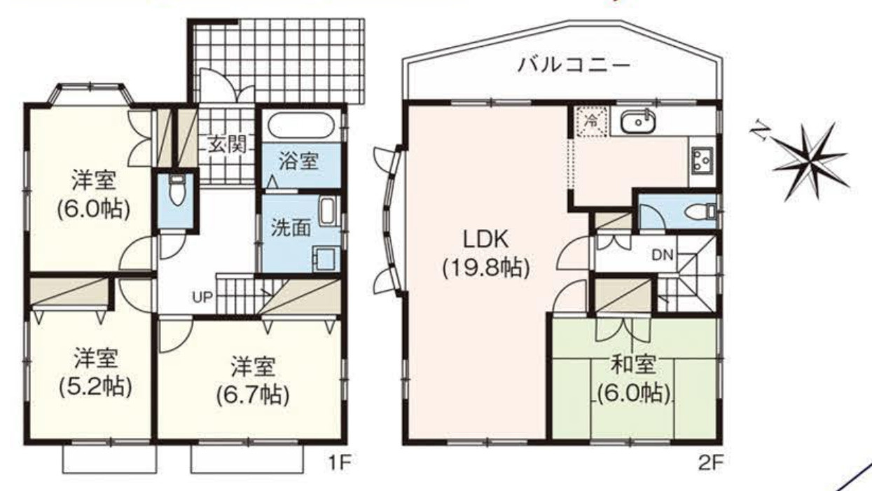 横浜市南区平楽 中古戸建て【仲介手数料無料】の間取り