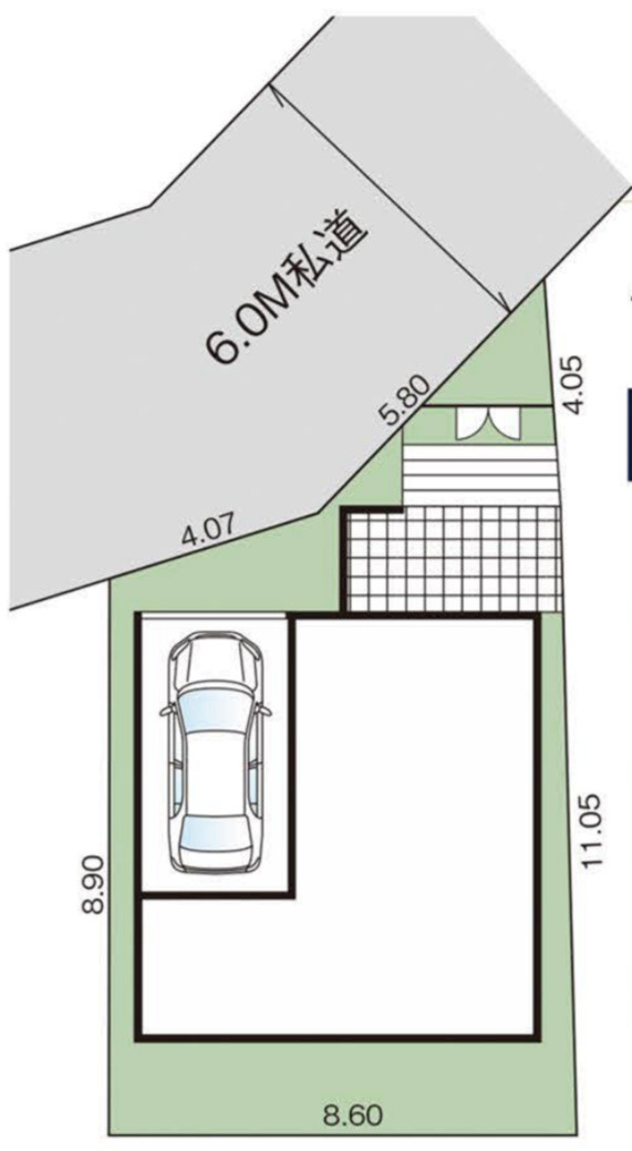 横浜市南区平楽 中古戸建て【仲介手数料無料】の区画図