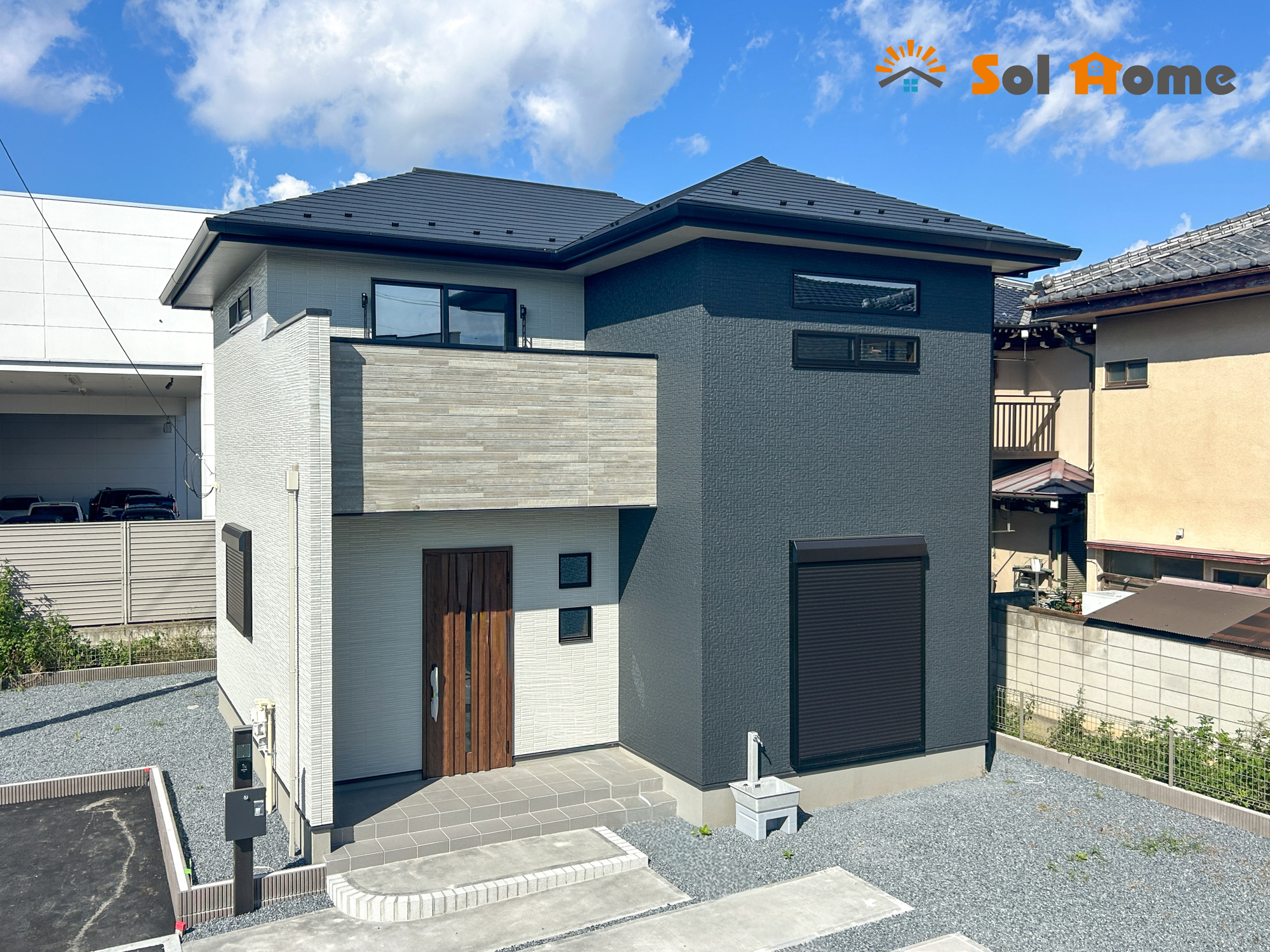 前橋市下新田町第9　新築住宅全5棟の外観|◆本日のご案内も大歓迎です♪◆ 図面や写真では分からない部分を不動産のプロが丁寧にご説明いたします！！ 年中無休のソルホームはいつでもお問い合わせをお待ちしております♪