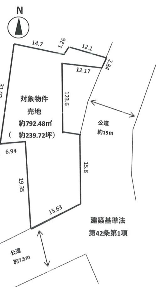 横浜市栄区小菅ヶ谷２丁目１２５１－３売地の土地図