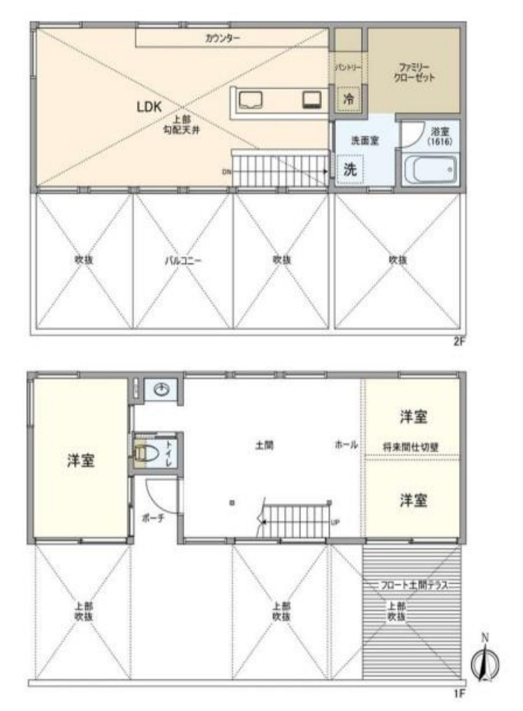 横浜市神奈川区三ツ沢東町 新築戸建て【仲介手数料無料】の間取り