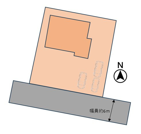 伊勢崎市境百々東　中古住宅の区画図|■建物48.84坪　廊下収納　押入　ワイドバルコニー■