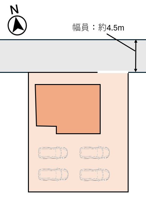 伊勢崎市上諏訪町　中古住宅の区画図|■建物24.54坪　玄関収納　押入　南面バルコニー■