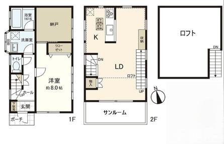 茅ヶ崎市東海岸北３丁目　中古戸建の間取り