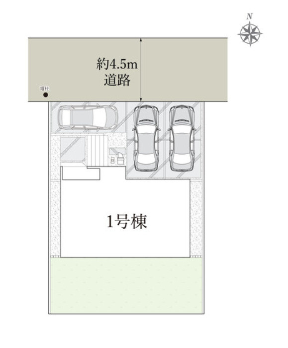 横浜市金沢区釜利谷西1丁目 新築戸建て【仲介手数料無料】カースペース3台の区画図