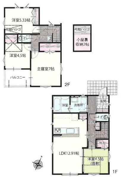 【2号棟　間取図】