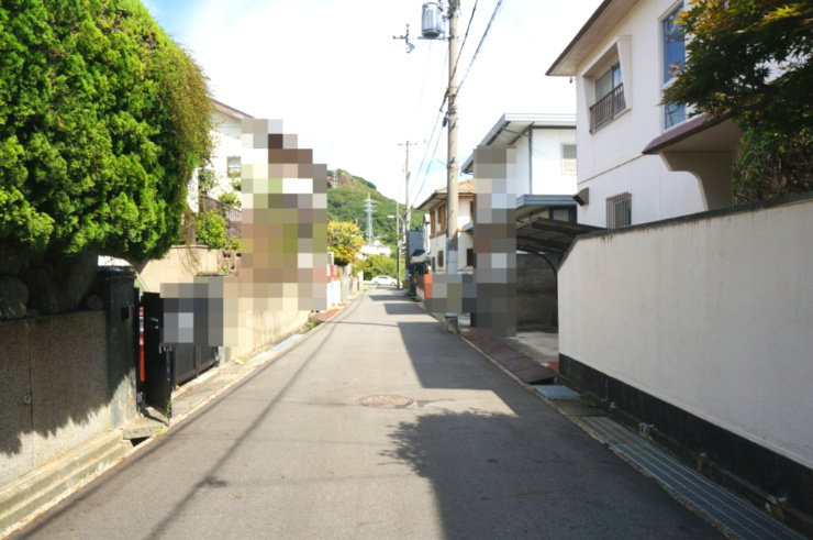 緑が丘2丁目土地の前面道路含む現地写真|南側道路：幅員約5.0ｍ