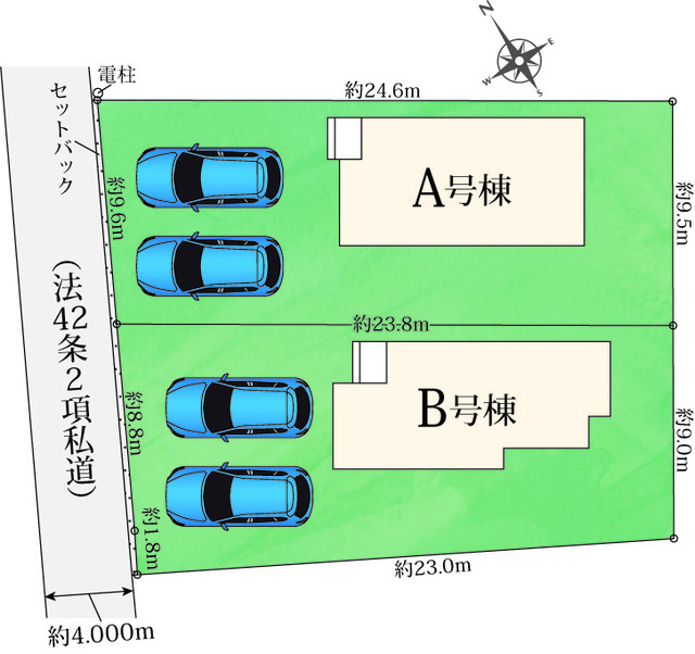 ハートフルタウン　沼津市大諏訪459番　全2棟　の区画図|全2棟販売中♪