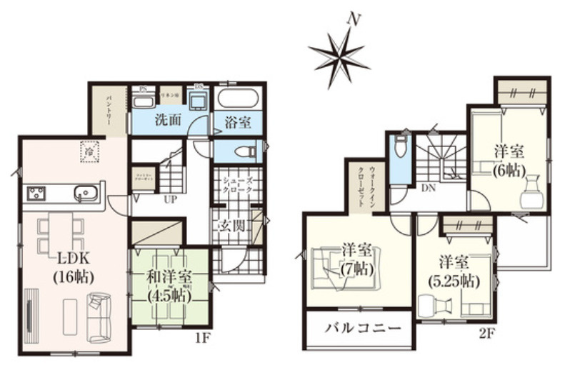 宇都宮市上戸祭４丁目の新築一戸建の間取り|◇土地58.94坪　建物3.06坪◇