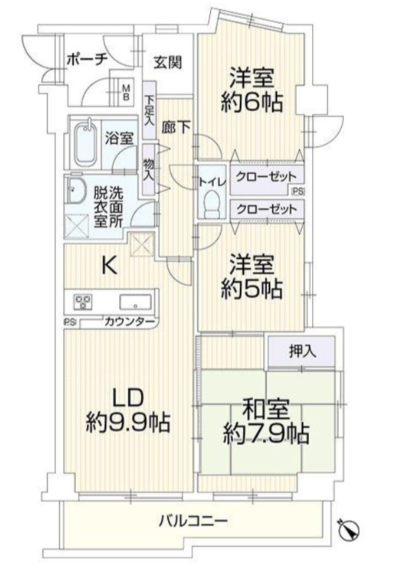 アドヴァンス獅子ヶ谷【仲介手数料無料】の間取り