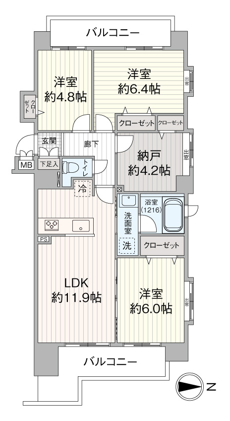 ナイスアーバンステイツ南仙台の間取り