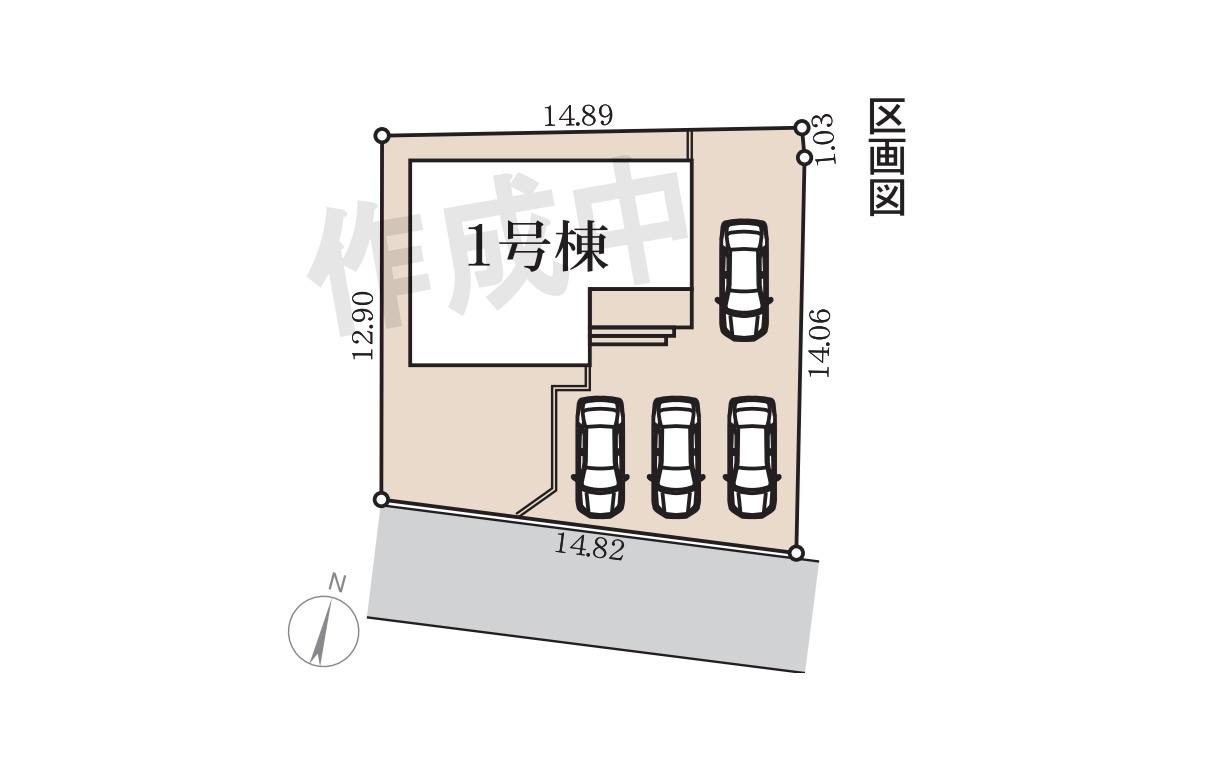 高崎市八幡町第10　新築住宅全1棟の区画図|◇土地62.88坪◇