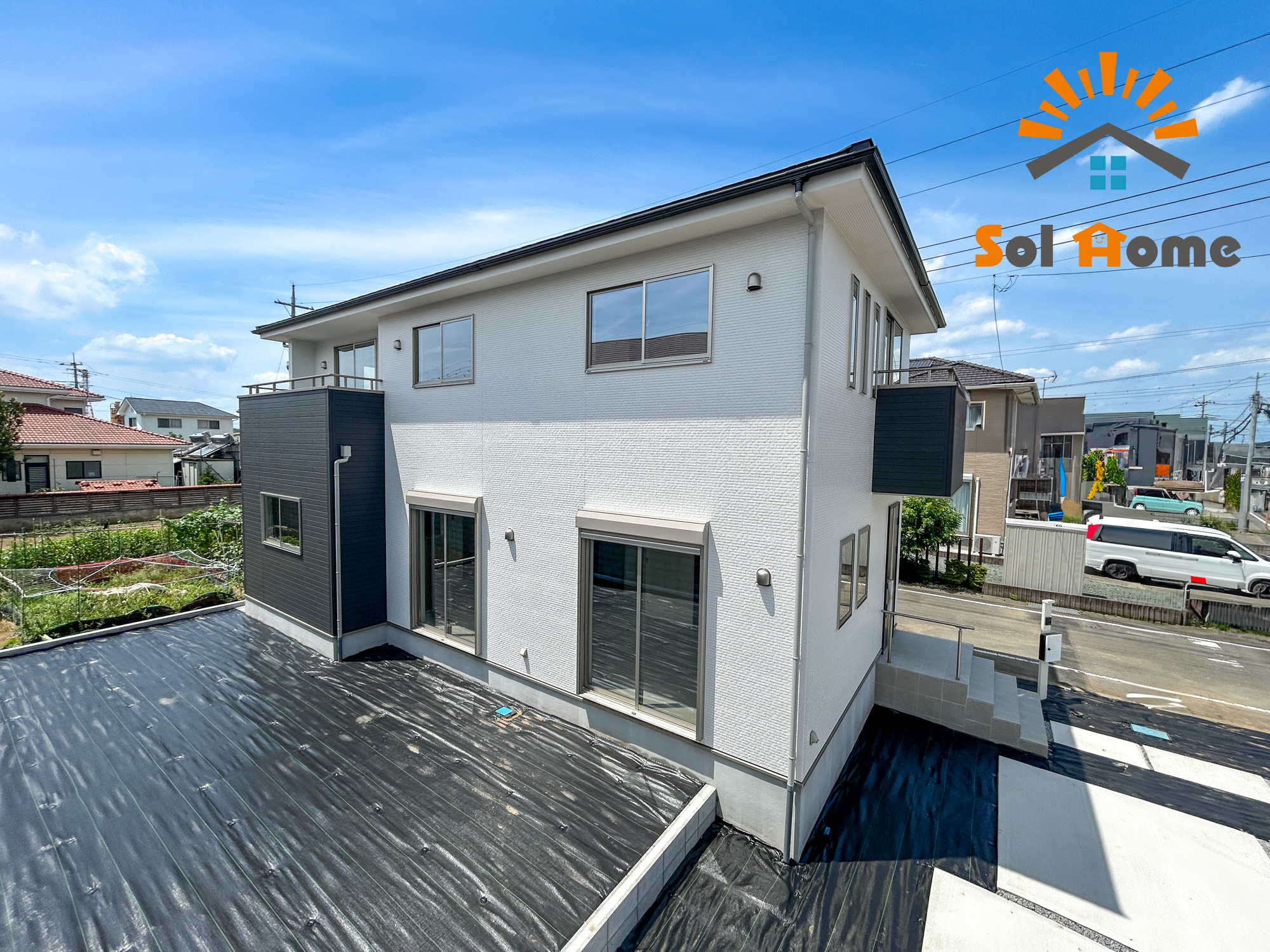 伊勢崎市北千木町1期　新築住宅全2棟の外観：施工例|同社施工例