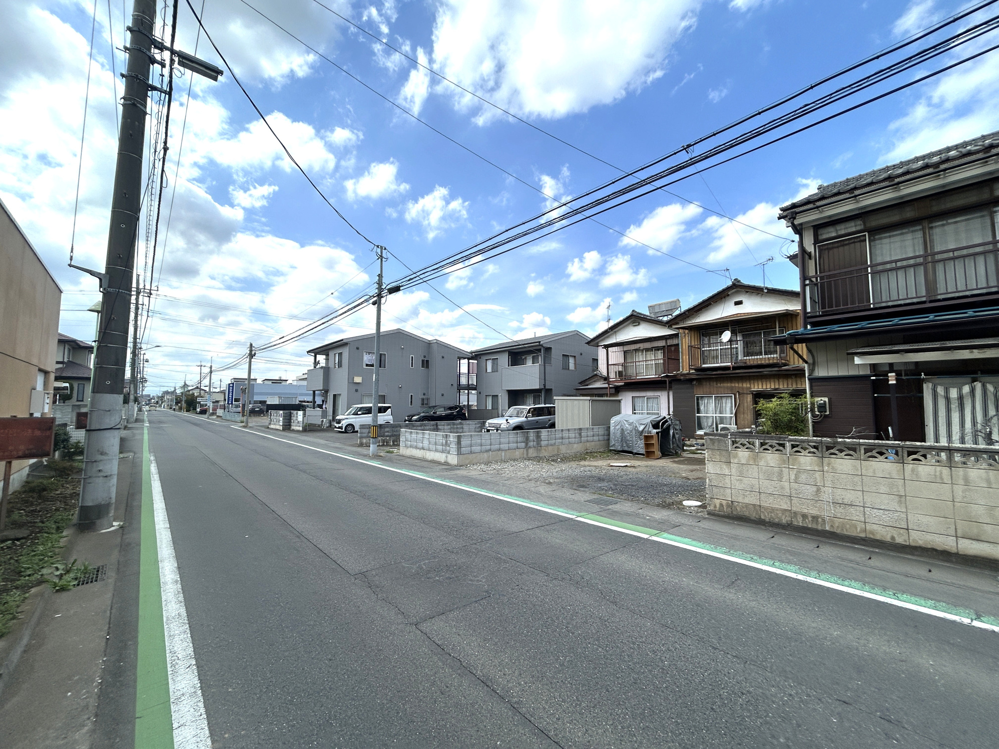 前橋市西片貝町２丁目　土地の前面道路含む現地写真|現況渡しとなります♪