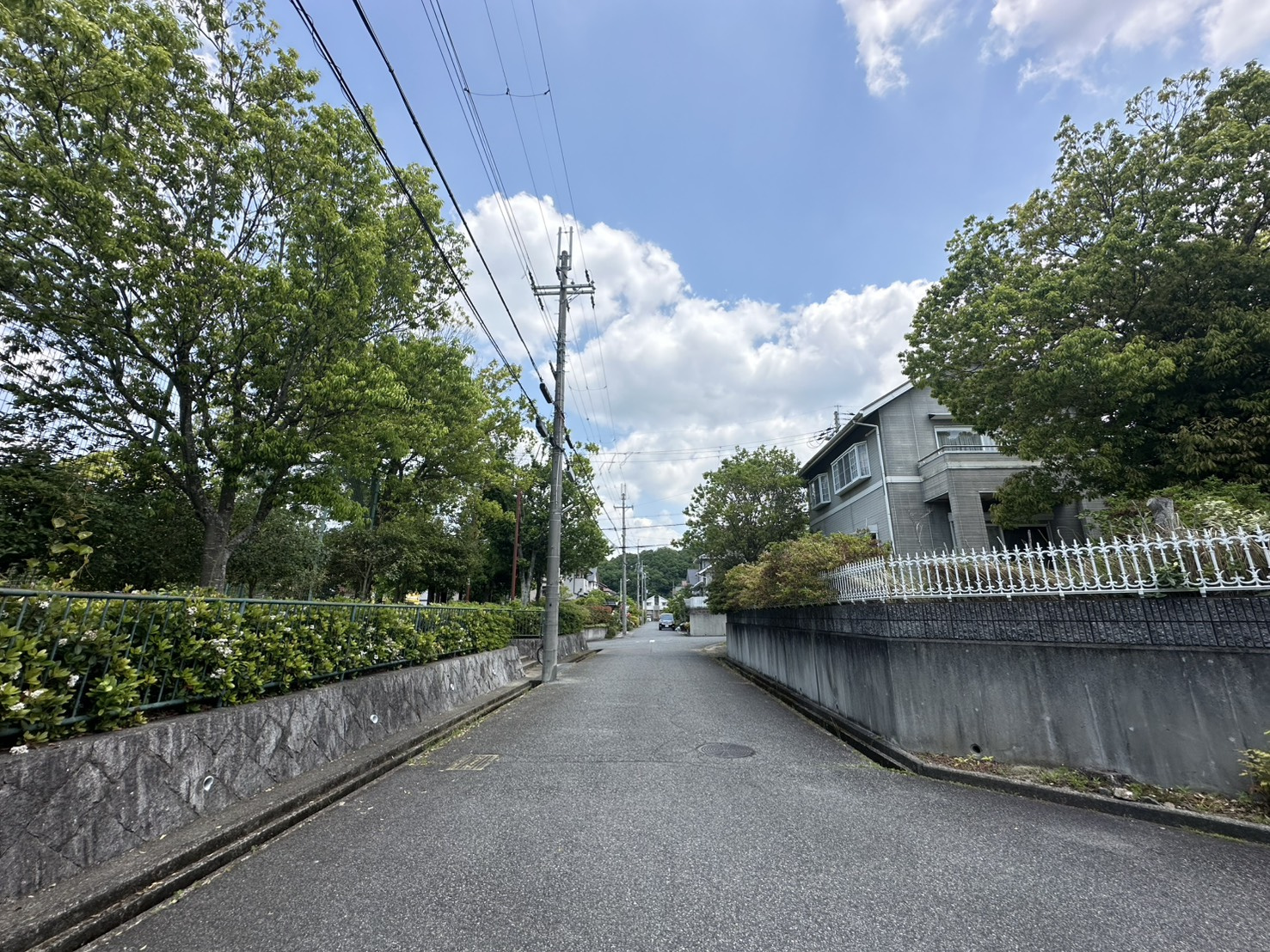 菖蒲が丘1丁目の前面道路含む現地写真
