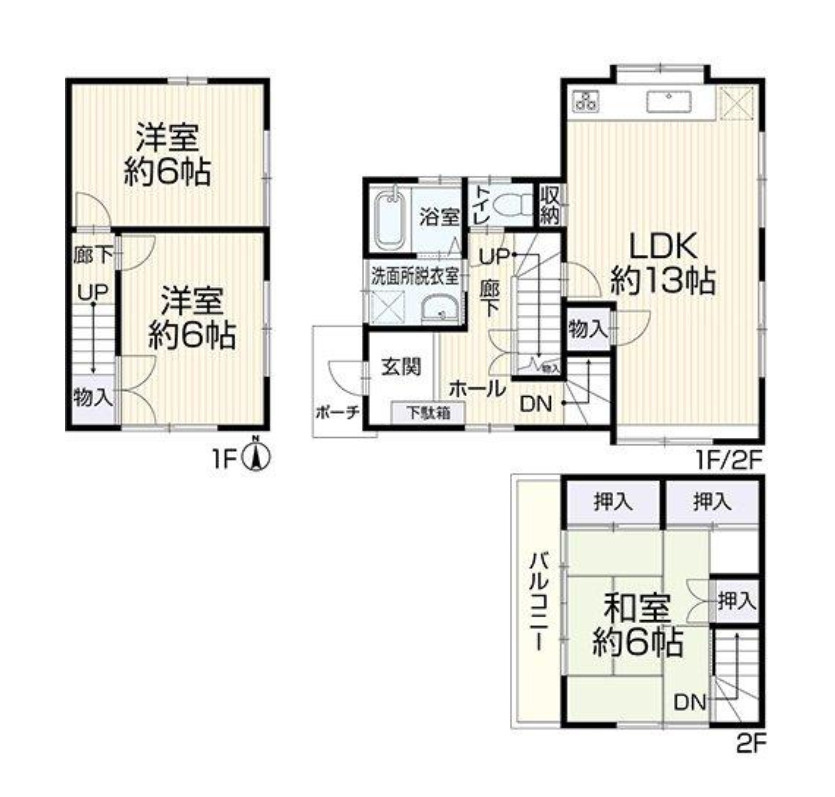 横浜市緑区竹山4丁目 中古戸建て【仲介手数料半額】の間取り