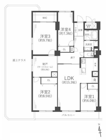 ユニハイム高槻の間取り