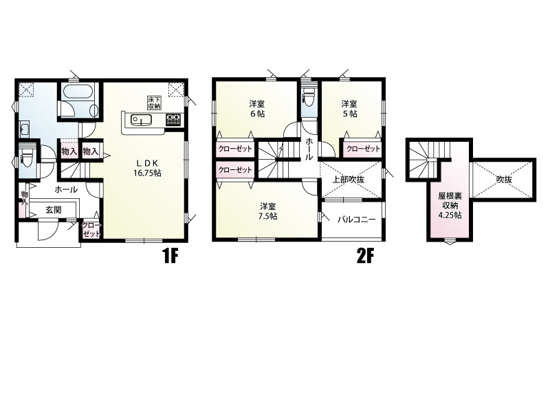 幸手市西2丁目第7（全3棟）3号棟　間取図