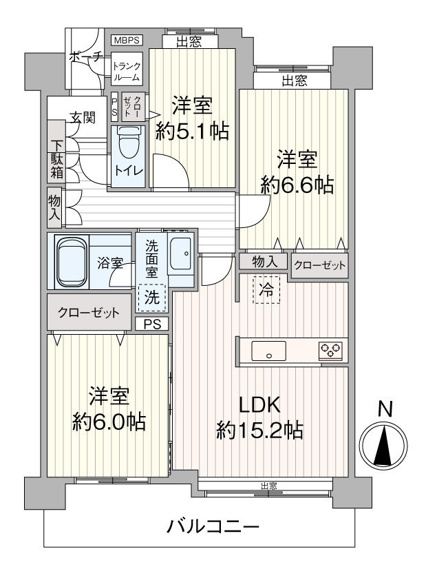 ライオンズガーデン柏木の間取り