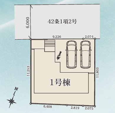 高崎市石原町1期　新築住宅全1棟の区画図|◇土地39.39坪◇