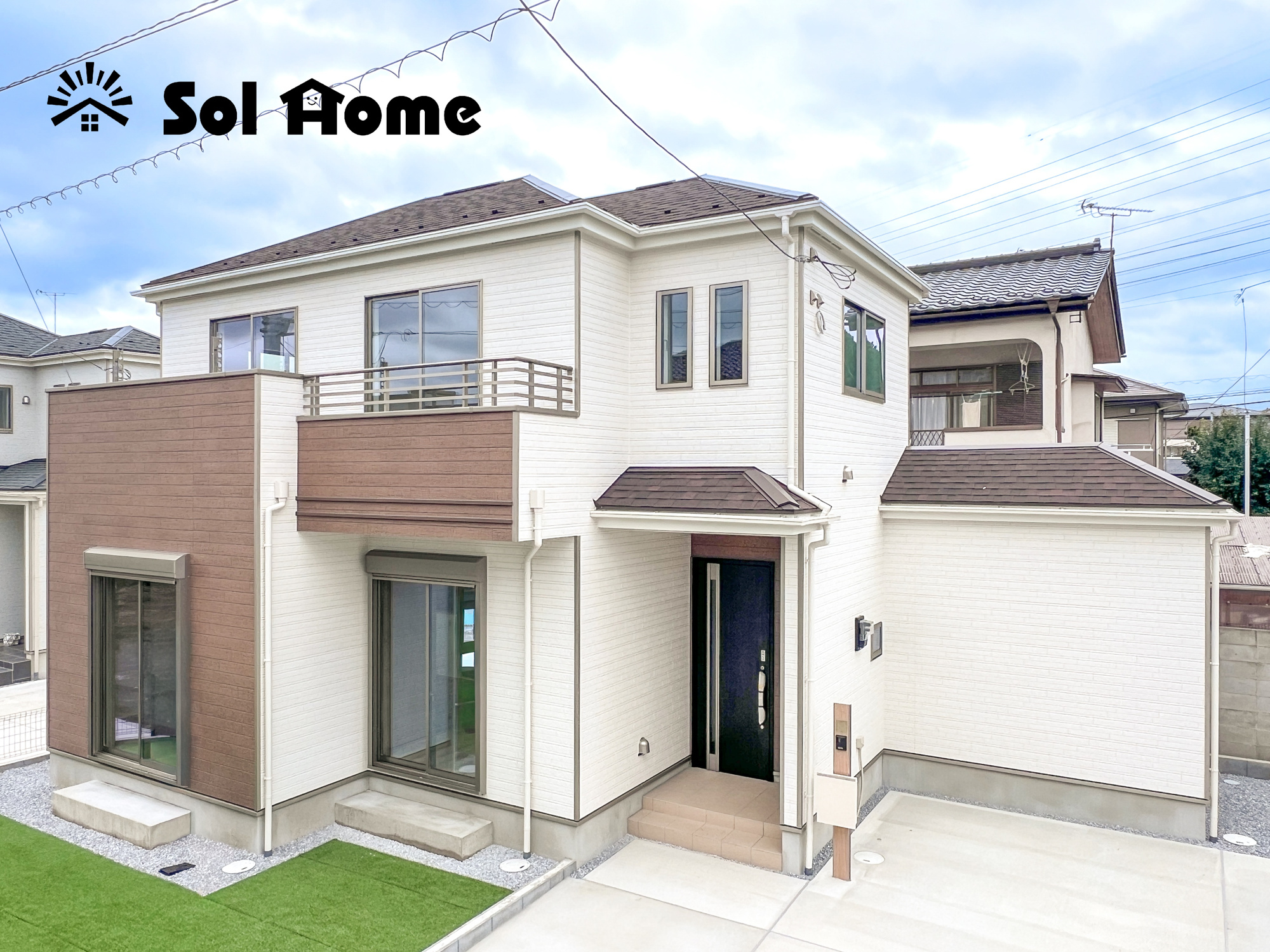 宇都宮市鶴田町2488　新築住宅全３棟の外観|◆本日のご案内も大歓迎です♪◆ 図面や写真では分からない部分を不動産のプロが丁寧にご説明いたします！！ 年中無休のソルホームはいつでもお問い合わせをお待ちしております♪