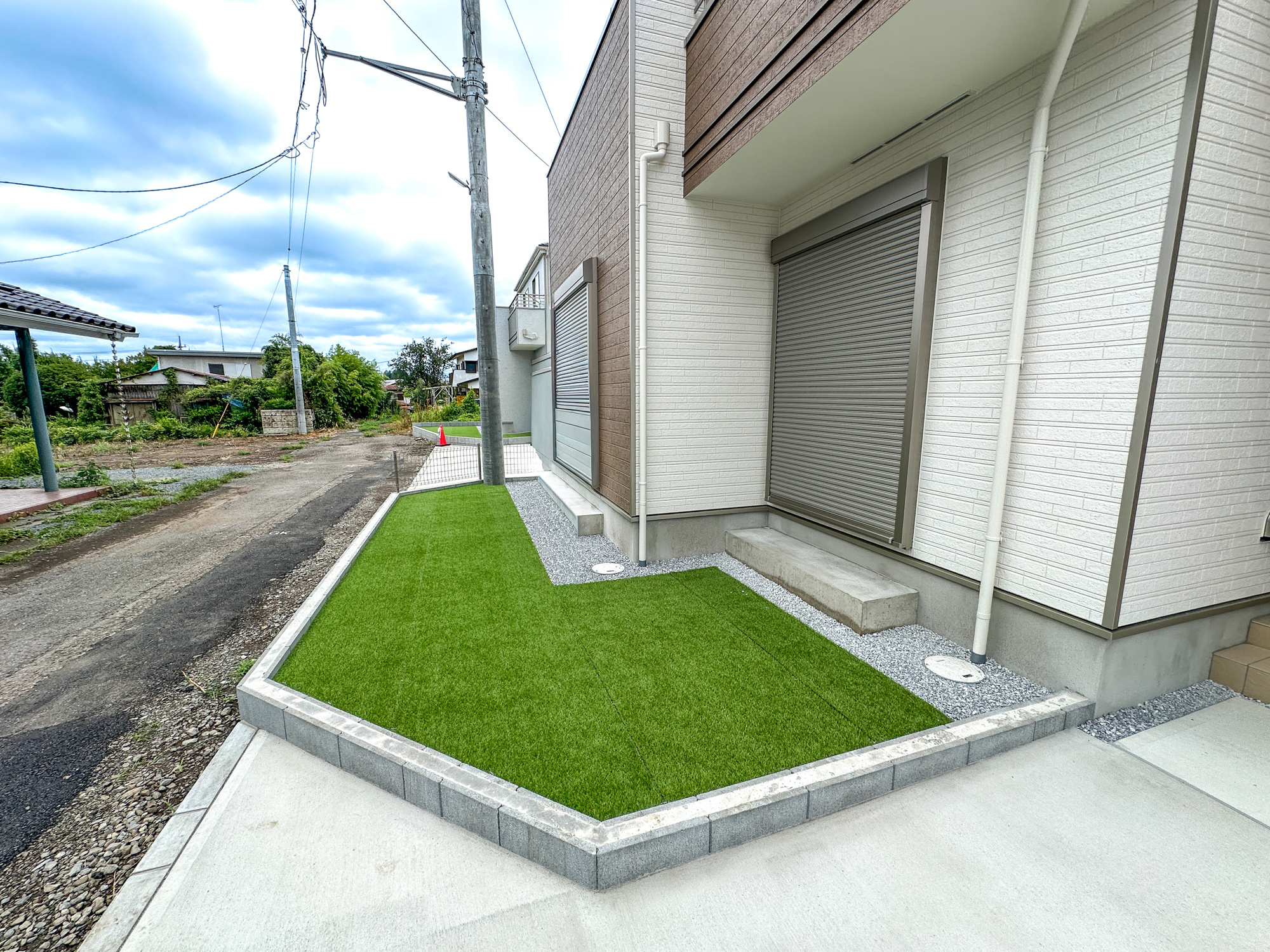 宇都宮市鶴田町2488　新築住宅全３棟の庭|お庭での家庭菜園・ガーデニングを通じて、お子様と一緒に育てていくと、思い出も増えていきそうですね♪