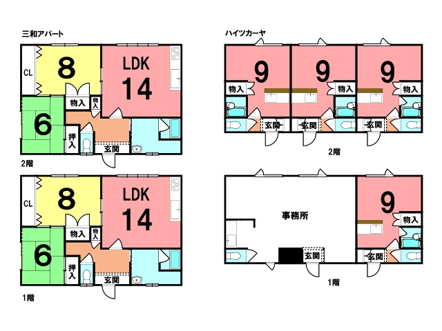 登別市桜木町4丁目8-47　2棟一括販売の間取り