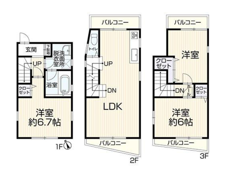 横浜市港南区上永谷1丁目 中古戸建て【仲介手数料無料】の間取り