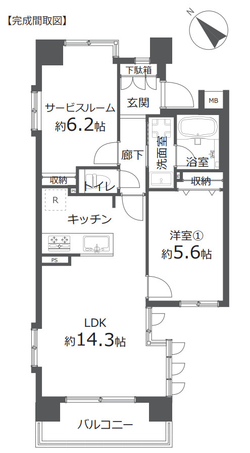 新横浜サニーコート【仲介手数料無料】ペット可♪の間取り