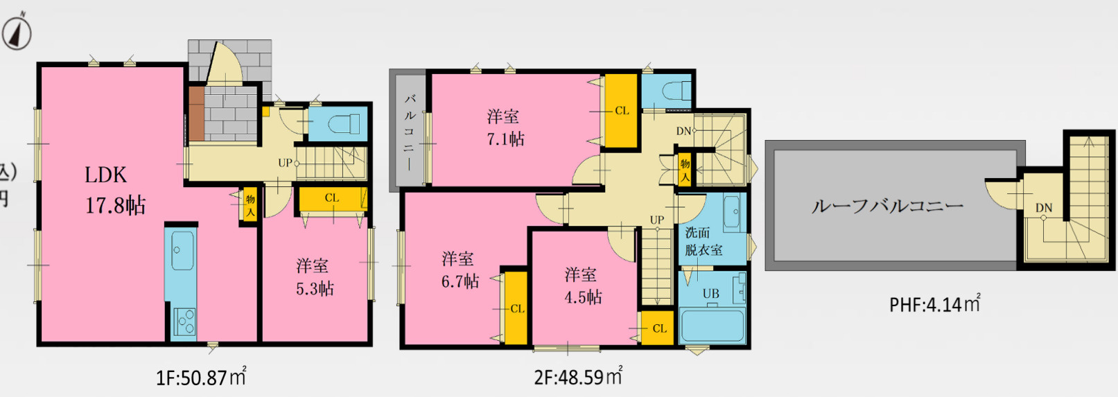横浜市磯子区栗木1丁目 新築戸建て【仲介手数料無料】の間取り