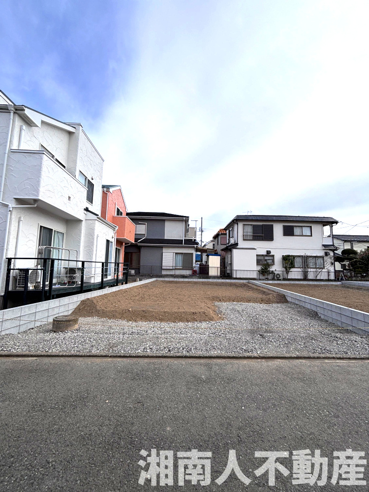 茅ヶ崎市美住町の新築一戸建の外観|現地です