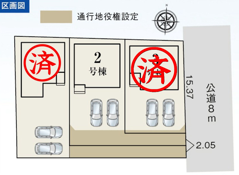 リーブルガーデン　富士市中之郷　～全3棟～の区画図|最終1棟販売中！！