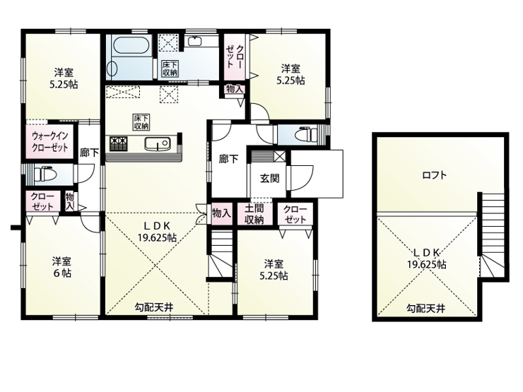幸手市緑台1丁目　2号棟　間取図