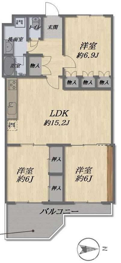 ドルミ藤沢D棟の間取り