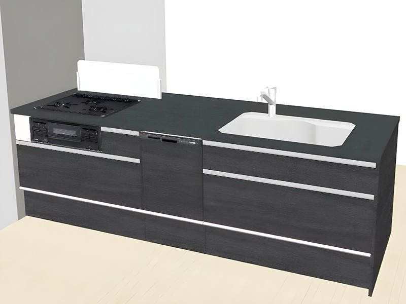 【設備画像：Bb(トクラス)】リビング・ダイニングとの一体感を感じられるフルフラットキッチン。コミュニケーションがとりやすく、家族と過ごす時間を楽しむキッチンです。