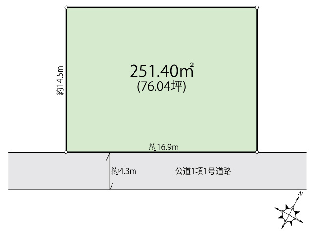 ≪建築条件なし≫お好きなメーカーで建築♪仙台市太白区青山１丁目土地の土地図|◆当日・平日のご案内大歓迎◆ 
建築条件なし、価格980万円、土地面積251.40m2 お早めにお問い合わせください♪